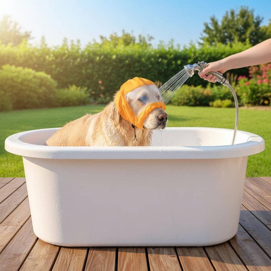 Waterproof Dog Aural Cover Easy to Use Pet Shower Cap Comfortable for Bath Time