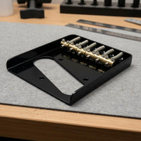 T-Style Design Guitar Bridge Replacement Part 6-String Brass Bridge Gold Finish
