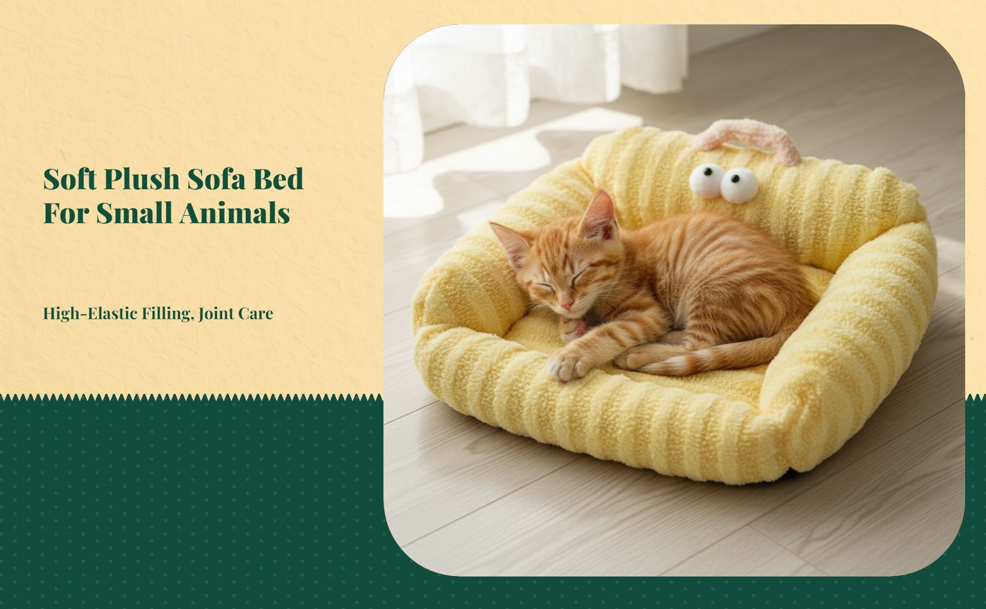 Soft Pet Bed Mat, Non-Slip Princess Sofa, Winter Warmth