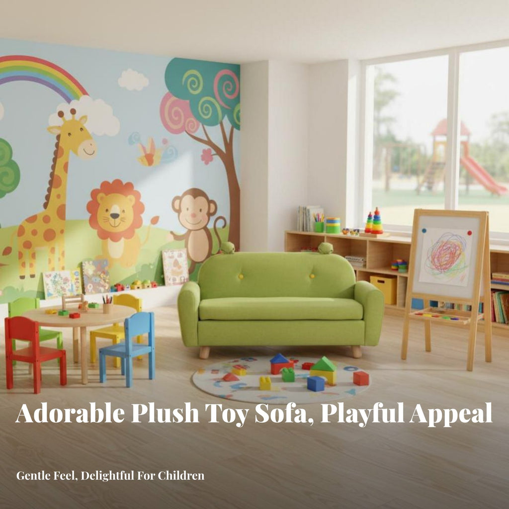 Cute Cartoon Design Fluffy Character Seat Mini Size creatureShaped Armchair Soft and Comfortable children's Sofa Child-Safe for Toddlers, Preschoolers, Parents, Reading Corner, Kindergarten, Playroom, Living Room