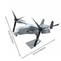 VTOL Transport Model Rotating Propellers 1:72 Scale Airplane Display Stand Included Diecast Plane for Collectors
