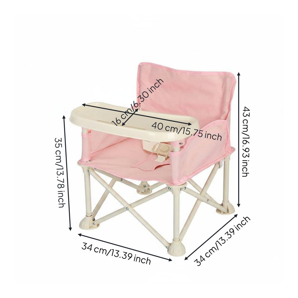Baby Beach Chair Foldable Folding Baby Chair 5-Point Harness for Babies, Infants