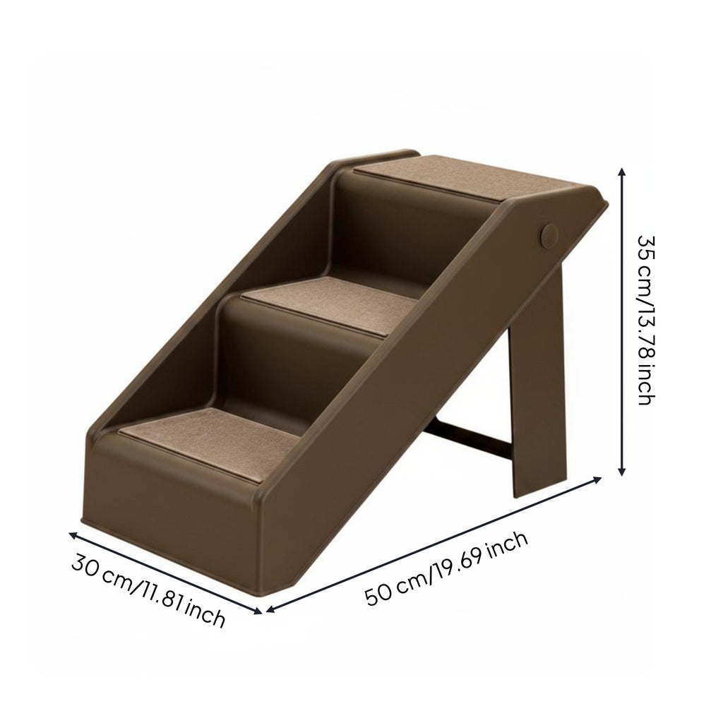 Foldable Dog Stairs Stable Foldable Pet Stairs Easy to Assemble Step Ladder for Young Dogs