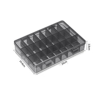 Electronic Parts Storage Box Portable Clear Compartment Box Stackable for Garage