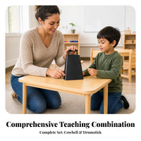 Cowbell with Mallet Handheld Hand Cowbell Black Coating