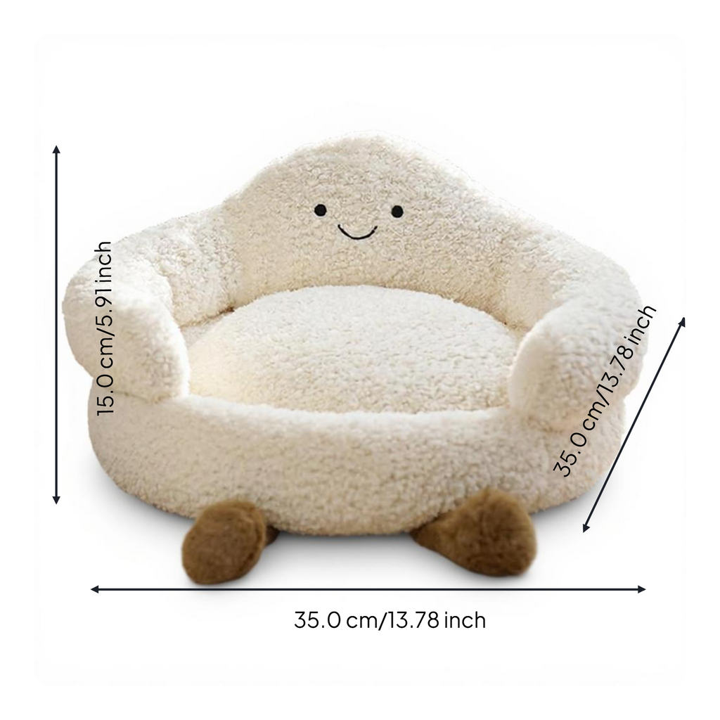 Cat Bed, Calming Plush Sofa, Cozy Indoor Retreat