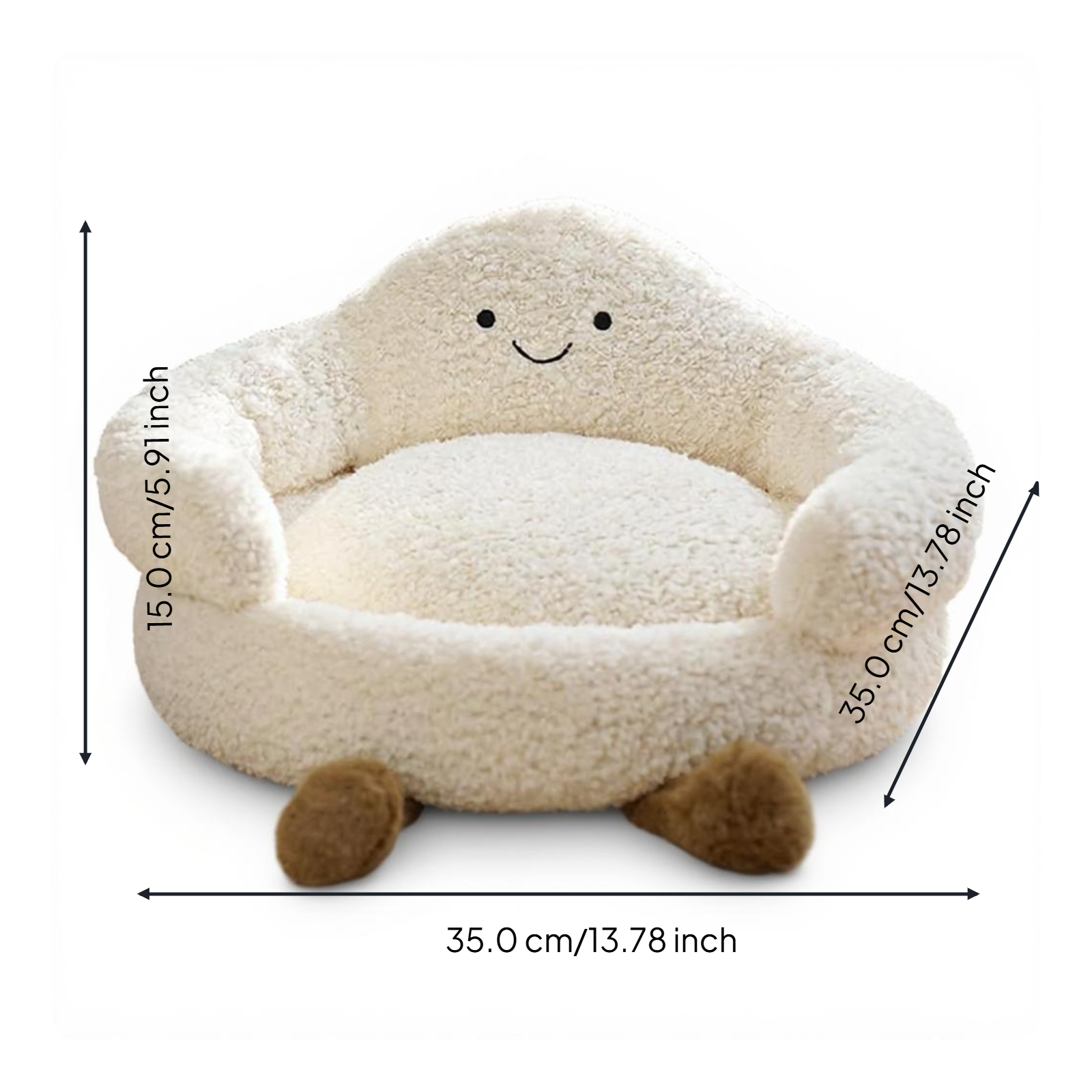 Cat Bed, Calming Plush Sofa, Cozy Indoor Retreat