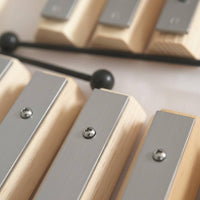 17 Note Tone Block Set Simple Elegant Design Wooden Resonator Bell Set Portable