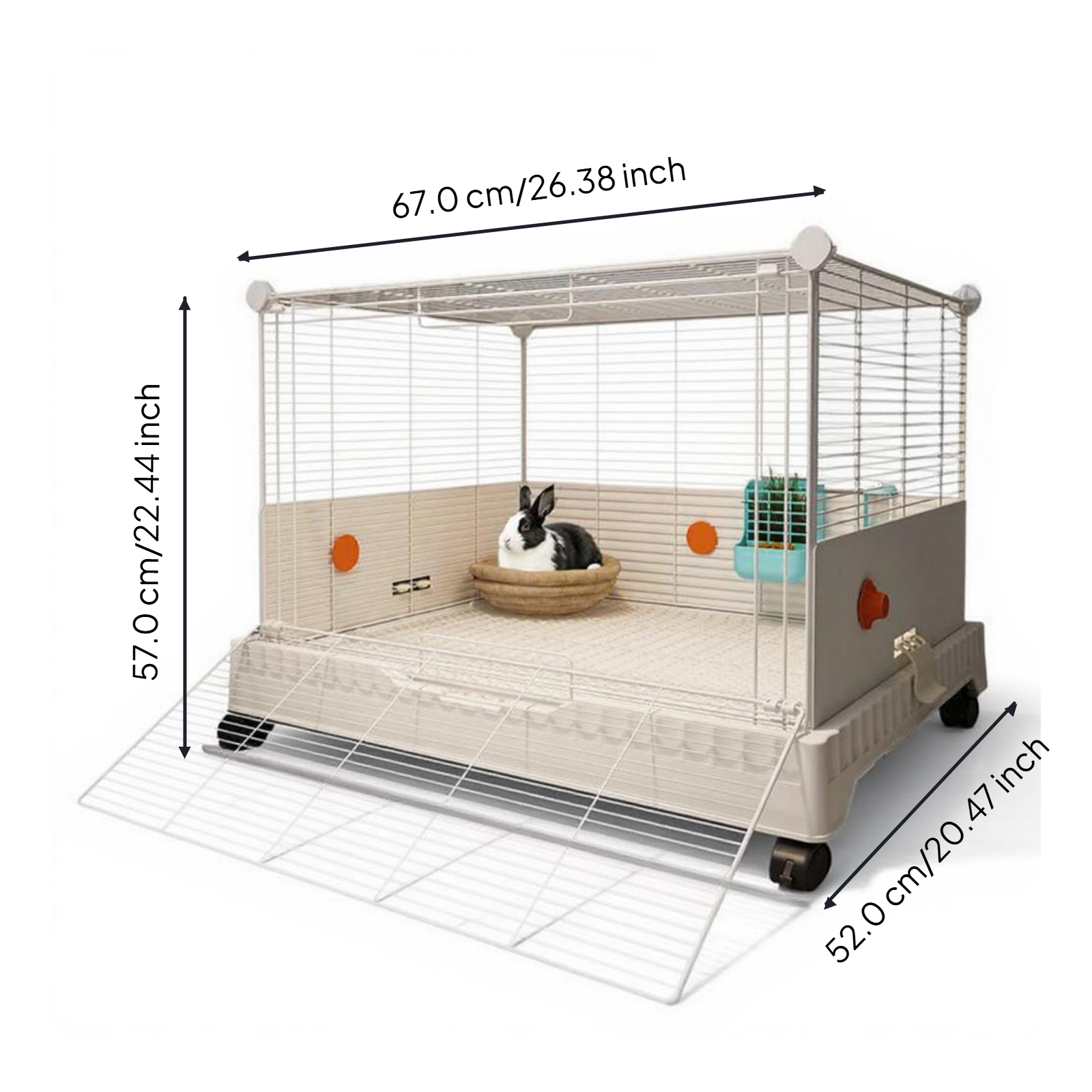 Leakproof large hare hutch