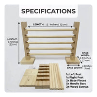 Wooden Bunny Jump Bar Sturdy & Long-Lasting Adjustable Rabbit Hurdle