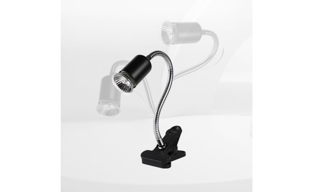 Clamp-on Basking Lamp Flexible Reptile Heat Lamp Holder Pet Lighting Plastic Clamp Metal