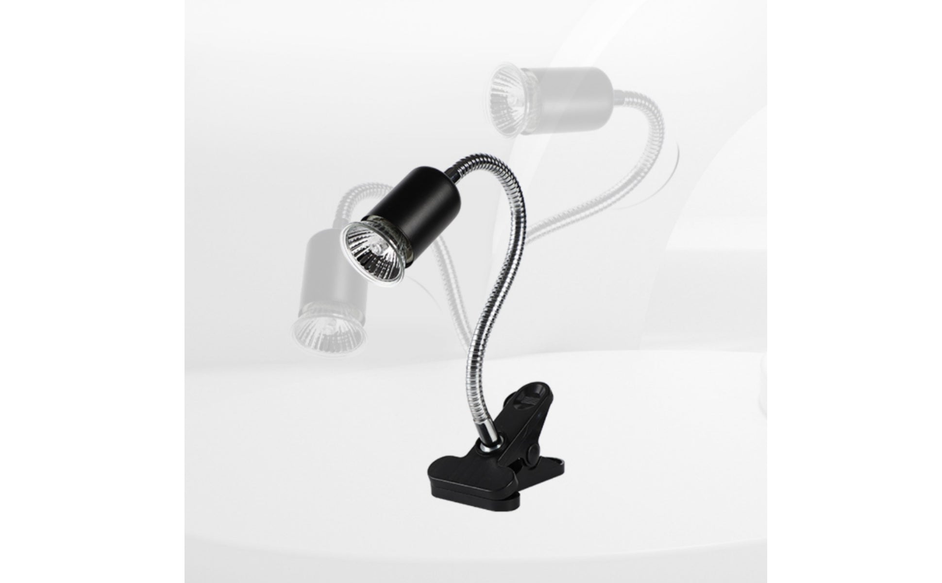 Clamp-on Basking Lamp Flexible Reptile Heat Lamp Holder Pet Lighting Plastic Clamp Metal