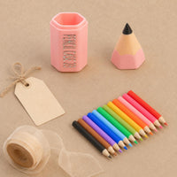 Dollhouse Pencil Holder Faceted Desk Accessory Pointed Tip