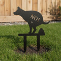 No Dog Waste Yard Sign Weatherproof Metal Dog Waste Sign for Garden