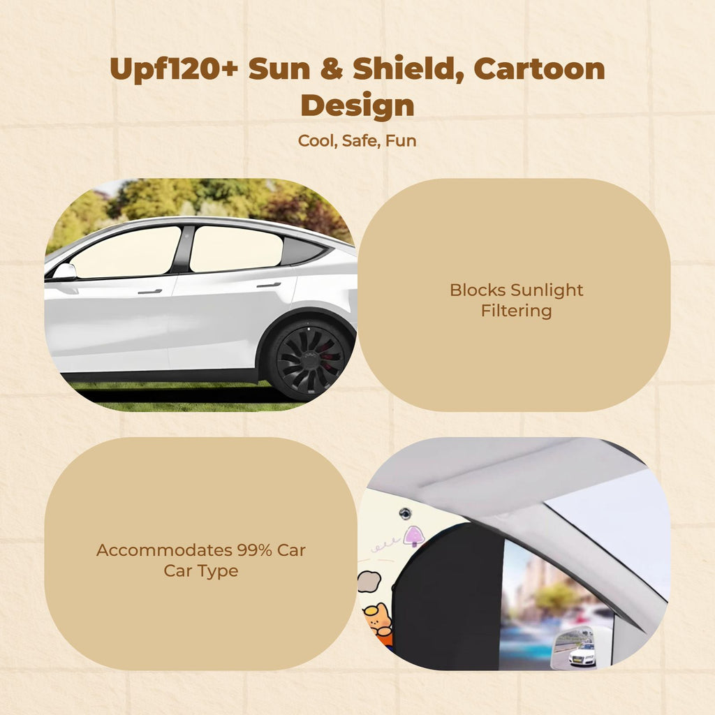 Car Window Shade, Privacy Shade Panel, Sunlight Protection, Suction Holder Sun Shield, Infant Side Window Shield