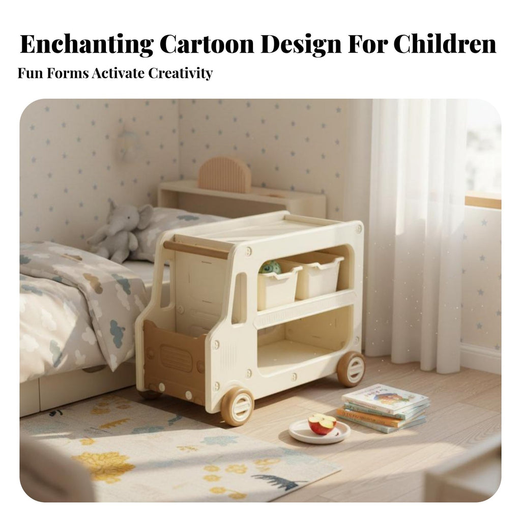 Rolling Changing Table Multi-Functional Storage Trolley Mobile with Wheels
