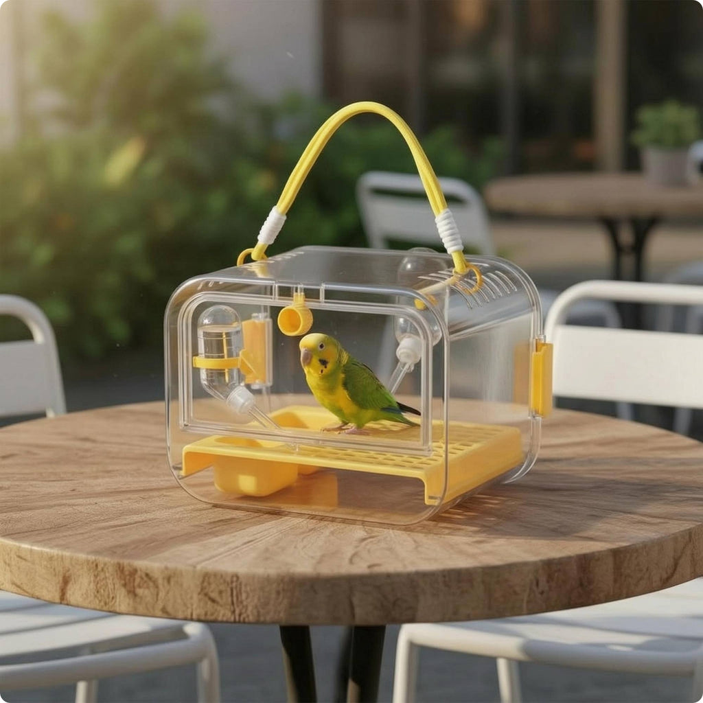 Portable Parrot Carrier Hard Plastic Portable Avian Carrier Carry Handle