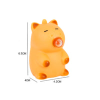 Bubble-Blowing Capybara Toy Orange-Yellow Sensory Product Rounded