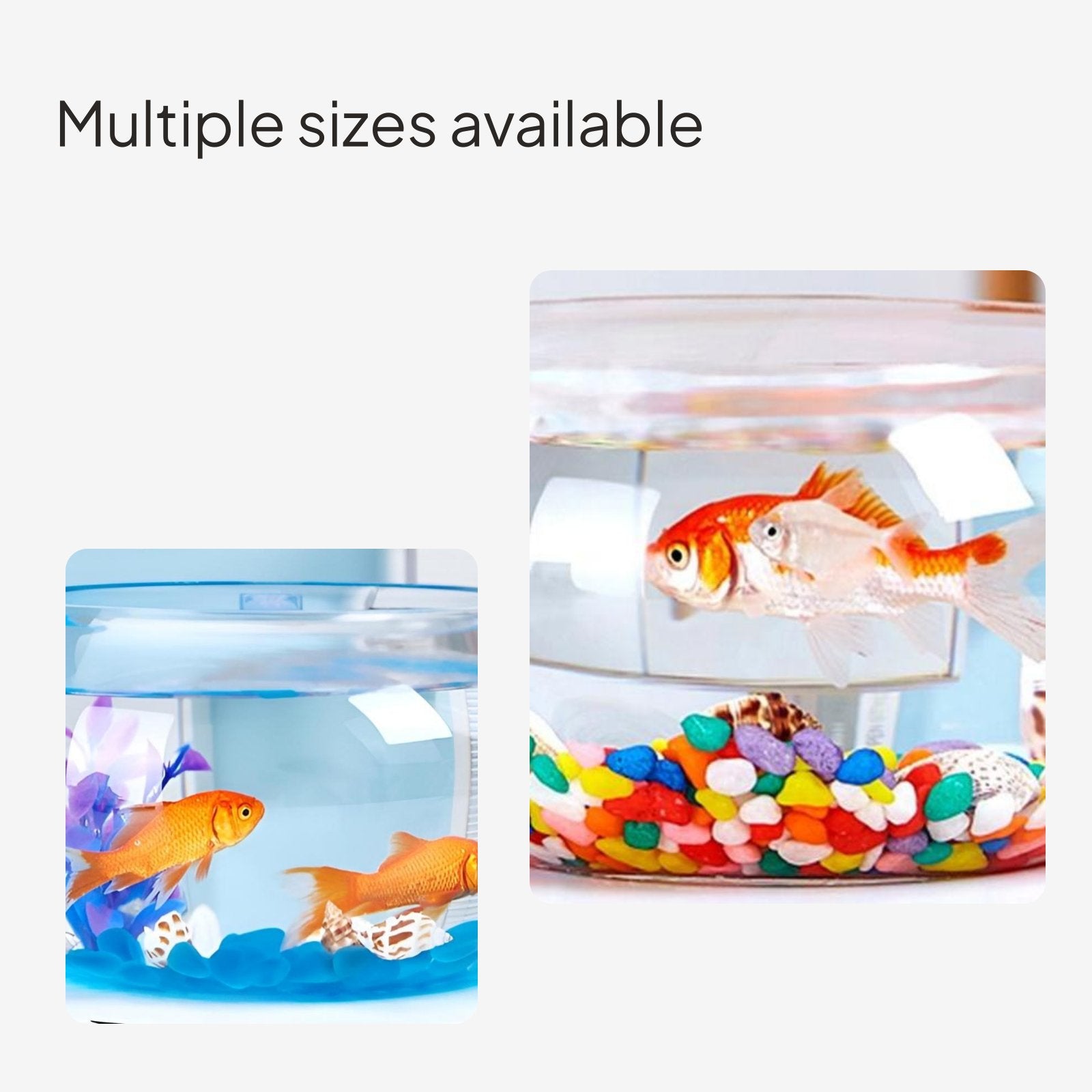 Mini Glass Fish Bowl Set, Thickened Round Desktop Aquarium