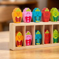 Wooden Color Matching Educational Play Color Pair Toy Set Motor Skills Wooden Memory Matching Blocks for Young Children