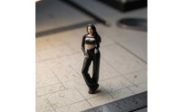 Standing Female Figurine Dollhouse Decor 3D Printed Figurine Flared Pants