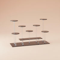 Acrylic Display Rack Transparent Stair Display Stand Stepped Design for Vanity
