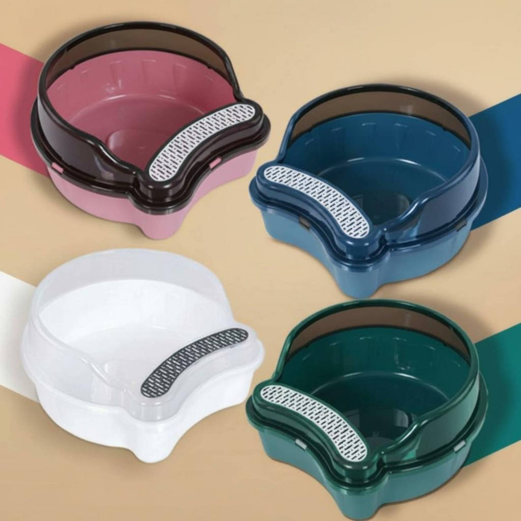 Semi-Enclosed Litter Box Detachable Pet Care Item Rounded