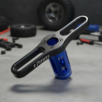 17mm RC Wheel Driver Sandblasted Finish RC Car Wheel Nut Tool Precision Machined T-Handle Socket Wrench