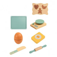 Kids Tea Party Set Pastel Wooden Tea Set Smooth Painted for 36 Months and Up