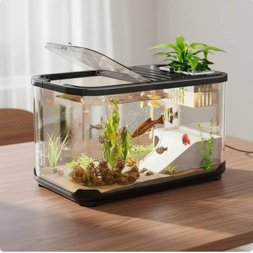 Natural Aquatic Landscape Aquarium Compact Size Small Aquarium Kit Easy to Clean