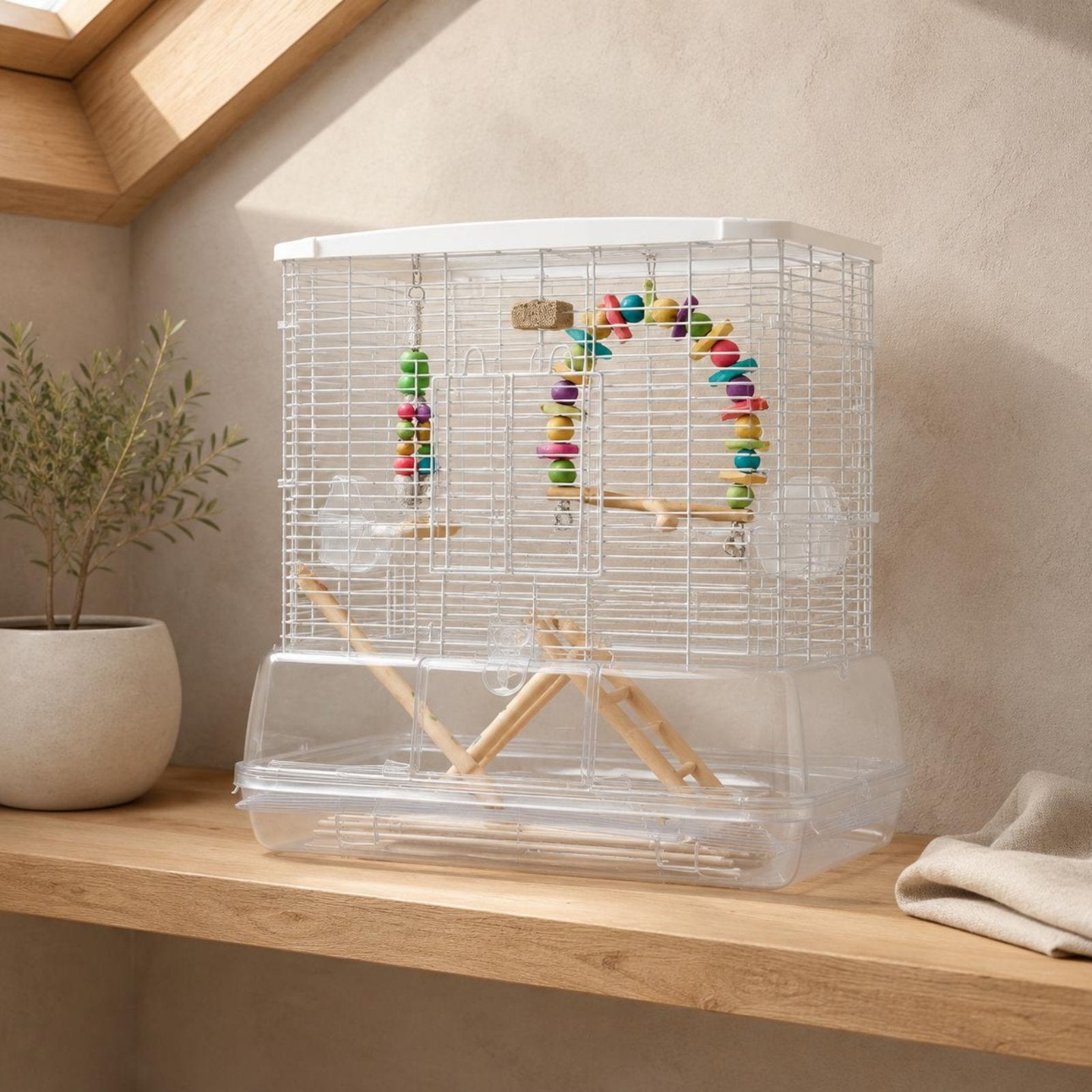 Large Bird Breeding Enclosure Splash-Proof Clear Acrylic Bird Enclosure Easy To