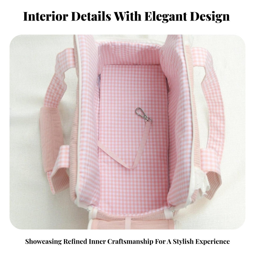 Soft-Sided Mesh pet transporter Multiple Carrying choices for Outings, Public Transport