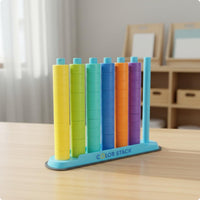 48 Pieces Rainbow Bead Stacking Game Fine Movement Skills for Preschool