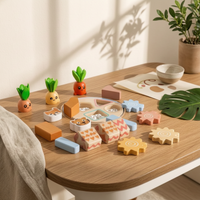 Hand-Eye Coordination Table Early Cognition Wooden Learning Activity Desk Stable Base