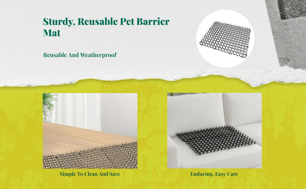 Cat Deterrent Mat, repelCat Prong Mat, Furniture Protector, Pet Training, Flexible Plastic, Indoor Outdoor