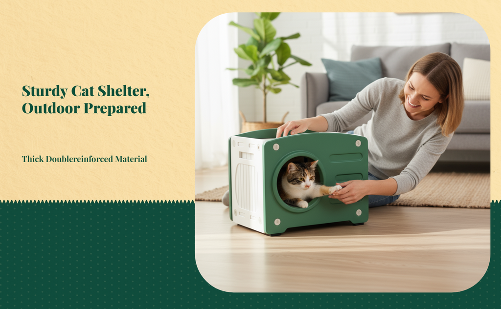 Waterproof insulated cat house