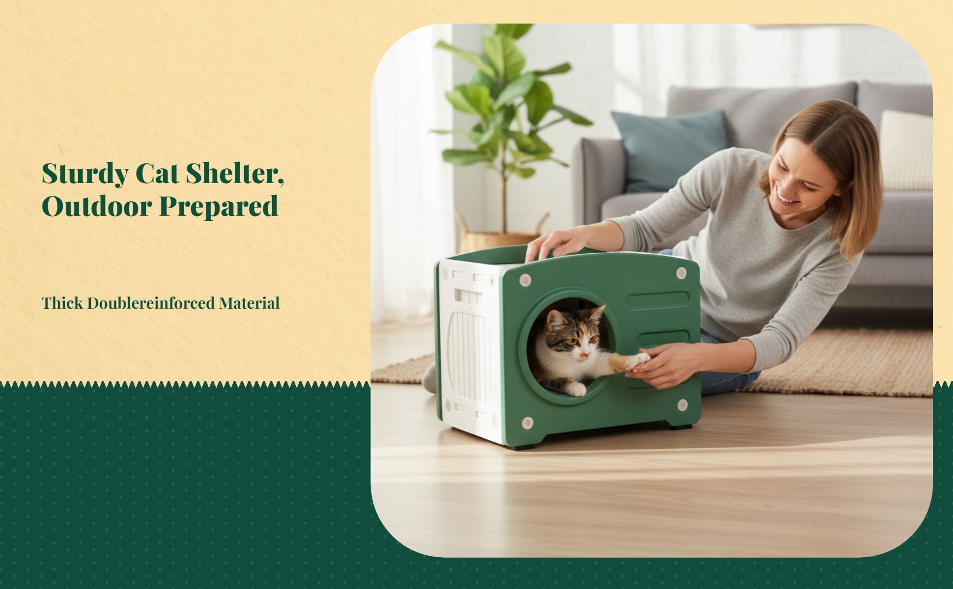 Waterproof insulated cat house