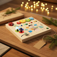 Drum Set Busy Board Interactive Wooden Busy Board Sensory Play for Children