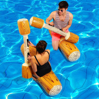 Battle Logs Raft Long-Lasting Pool Jousting Game Heavy-Duty