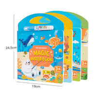 Mystical Wet Drawing Book 3+ Age Water Coloring Book Stickers Included Early Learning Toy for Kids, Preschoolers, Travel, Car Rides