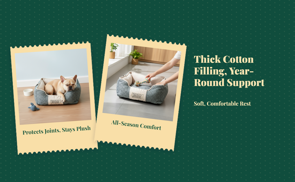 Orthopedic Dog Bed Canvas Pet Sofa Comfortable Support Couch