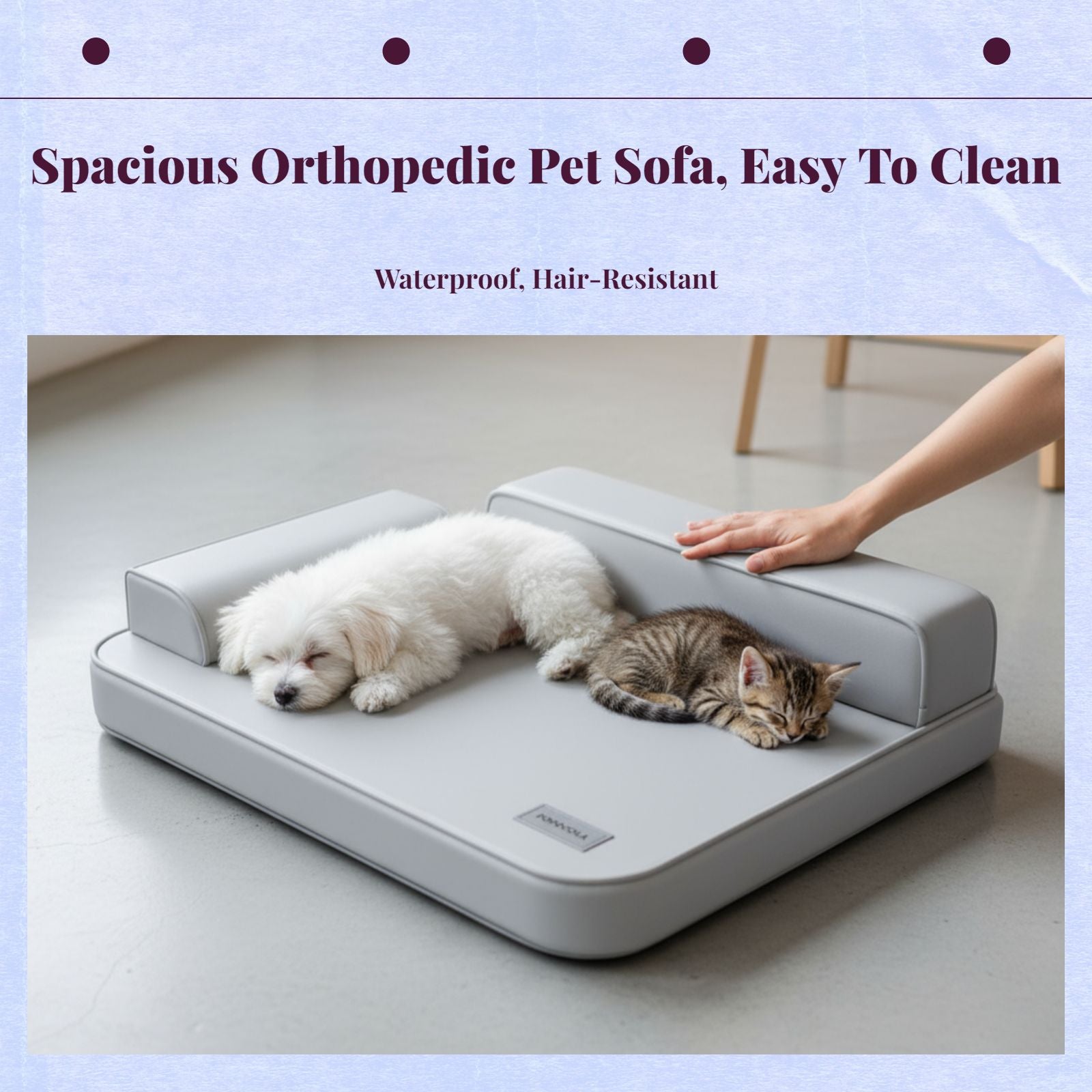 Orthopedic waterproof dog bed