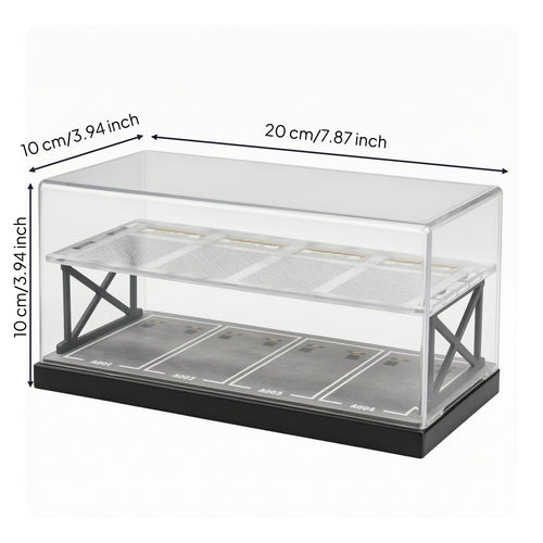 Two-Tier Parking Garage Acrylic Dust Cover Scale Parking Garage Model Clear Panel