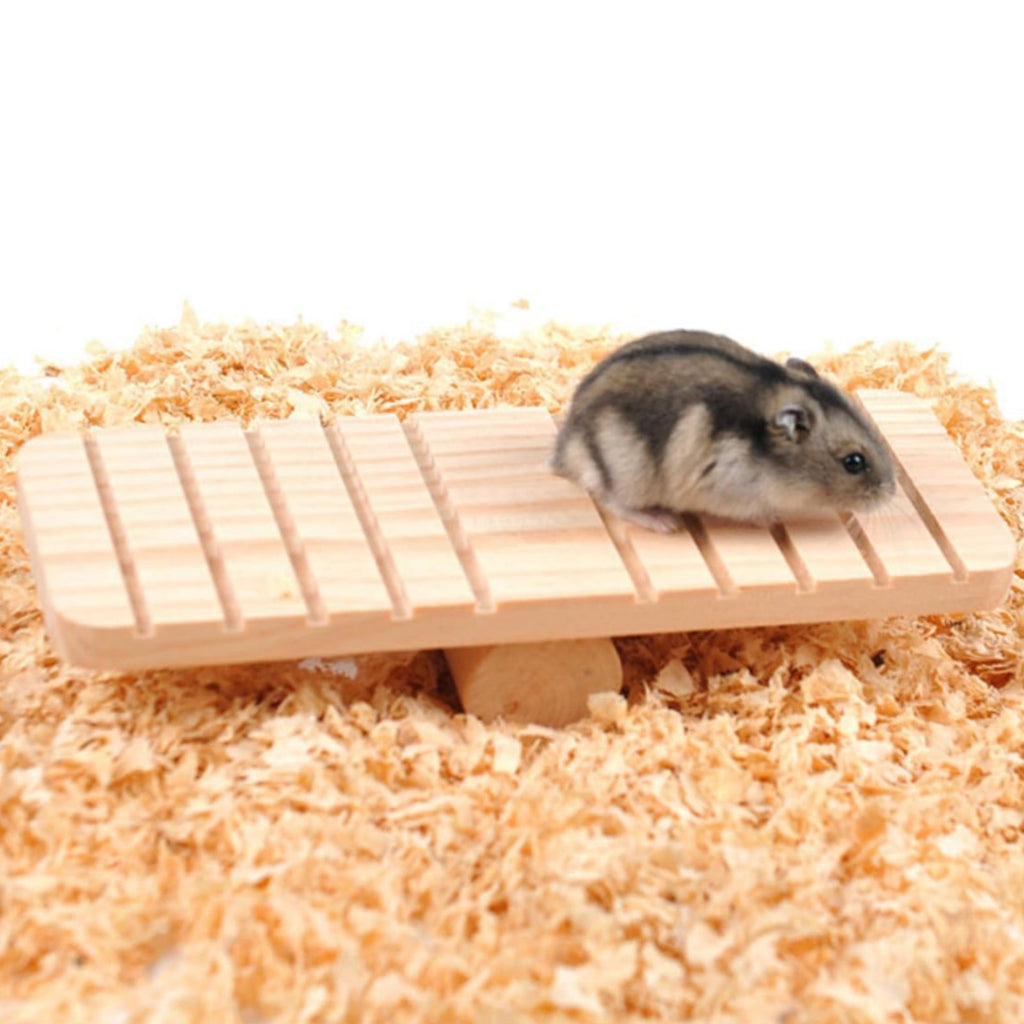Wooden Hamster Seesaw Safe to Chew Hamster Seesaw Long-Lasting for Playpen