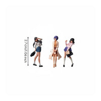 1:64 Girl Figures Playful Design Resin Mini Girl Figures High-Intricacy