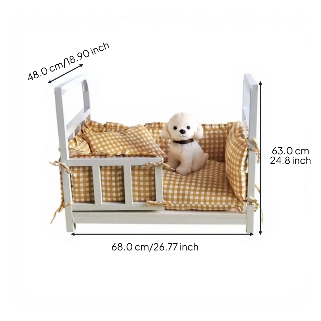 Dog Bed, Iron Frame Pet Bed, Comfortable Support, Non-Slip, Indoor Sleeping Mat for Large and Small Dogs