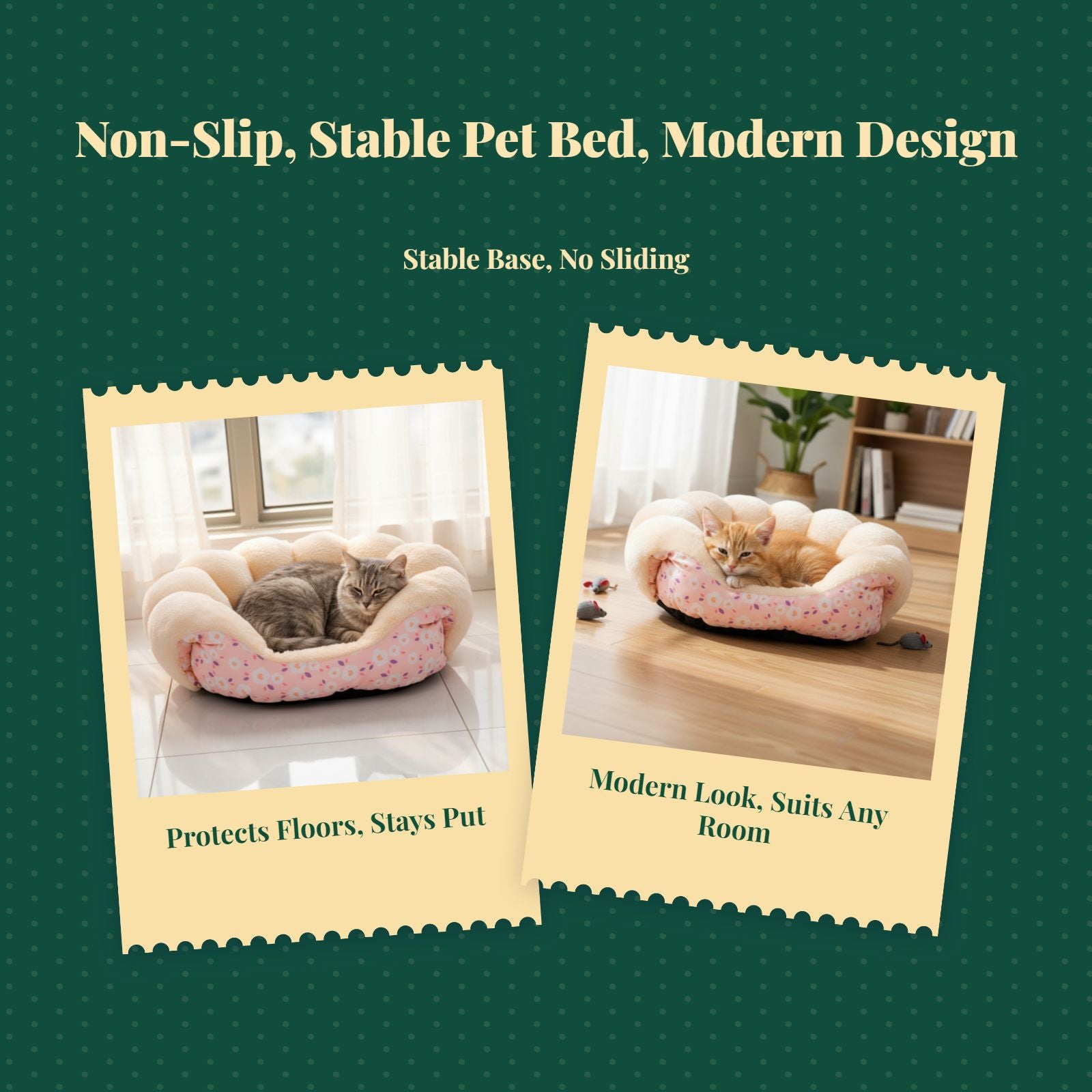 Cat Bed, Cozy Plush Sofa, Enclosed Dog Bed, Removable Pad