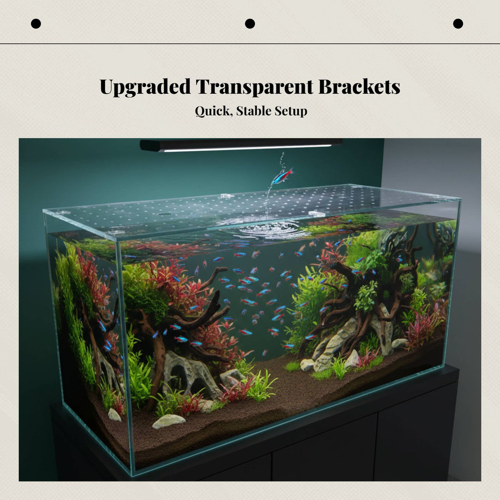 Fish Tank Cover Plate, Anti-Jump Mesh, Cuttable, Open Aquatic Habitat Top