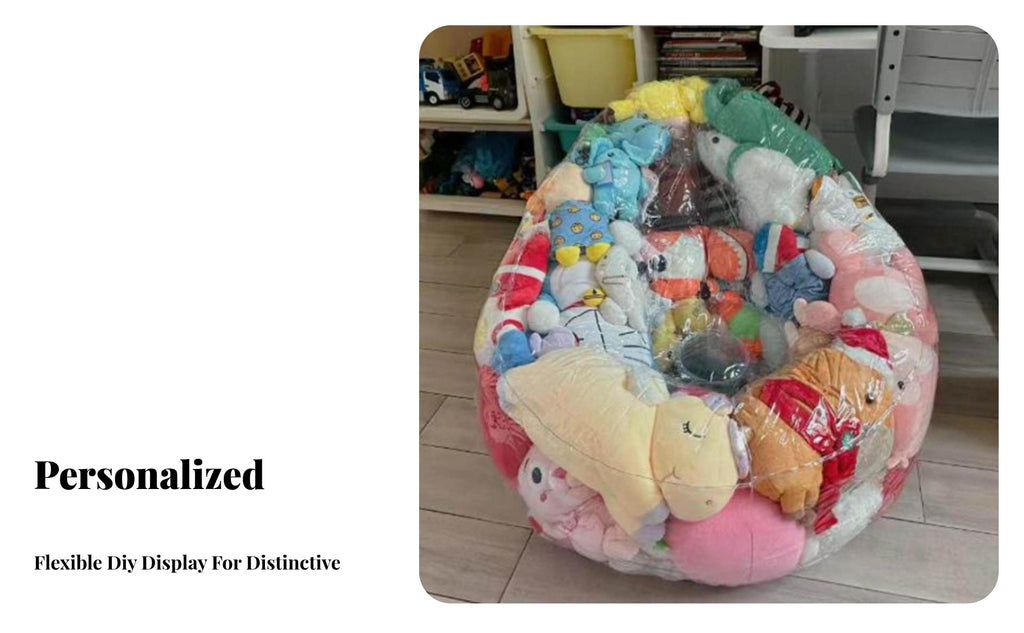 Easy to Fill Stuffed Soft Storage Bean Bag Space Saving Stuffed Soft Storage Chair Large Capacity for Toddlers, Teens, Playroom, Bedroom