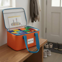 Toy Storage Bag Large Capacity Portable Construction Pieces Organizer Space Saving Tile Storage Bag for Young Children